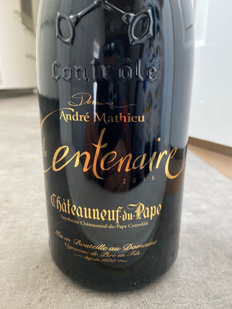 2016 Domaine André Mathieu Châteauneuf-du-Pape La Centenaire, France ...