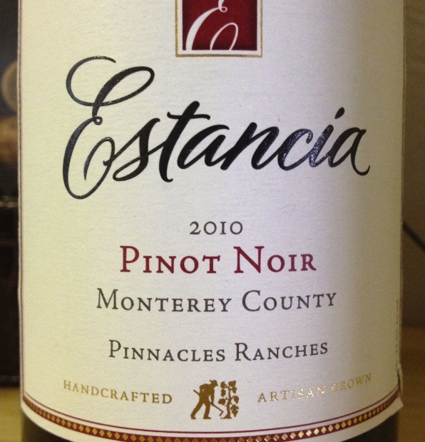 Pinnacles Ranch 2010 Estancia Pinot Noir Pinnacles Ranches, USA, California, Central ...