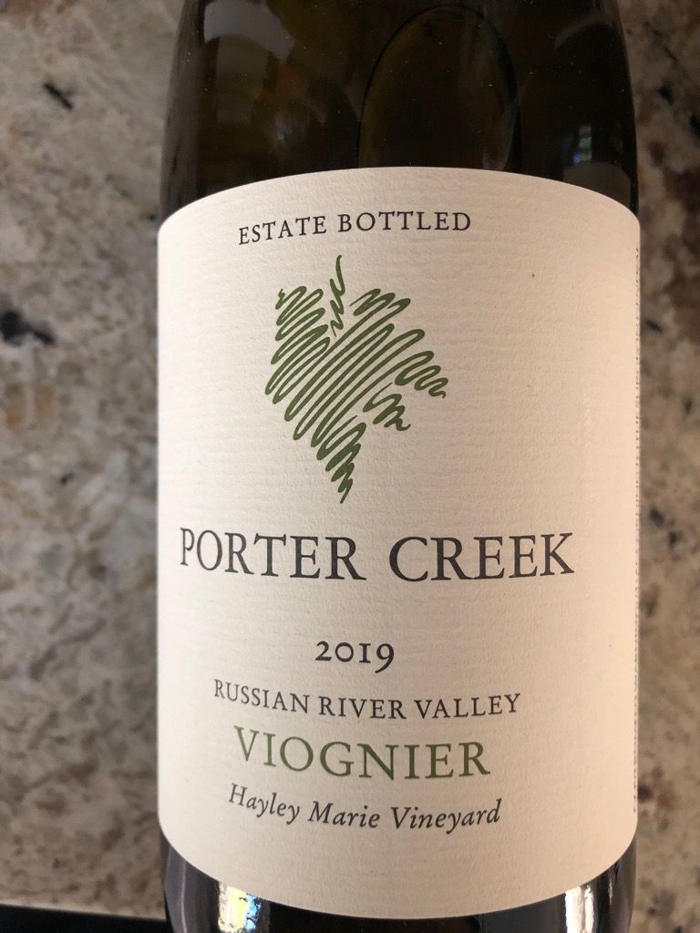 2019 Porter Creek Viognier Hayley Marie Cuvee, USA, California, Sonoma County, Russian River
