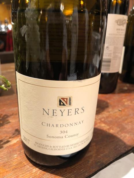 2017 Neyers Chardonnay 304, USA, California, Sonoma County - CellarTracker