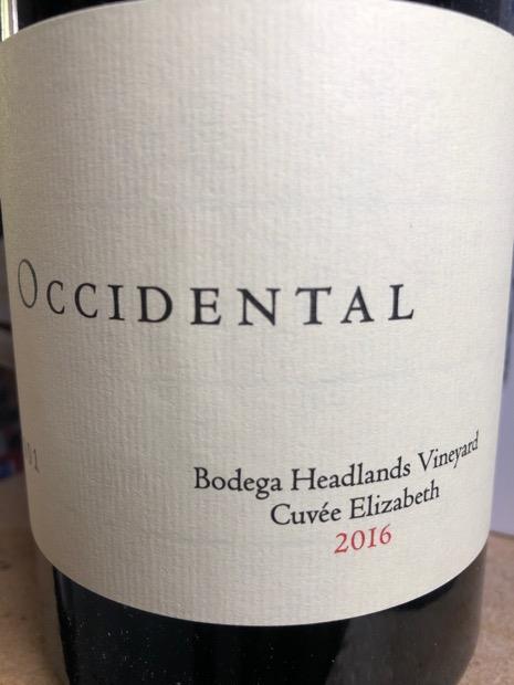 2018 Occidental Pinot Noir Cuvée Elizabeth Bodega Headlands