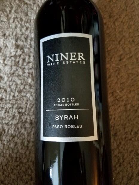 2010 Niner Wine Estates Syrah Usa California Central Coast Paso