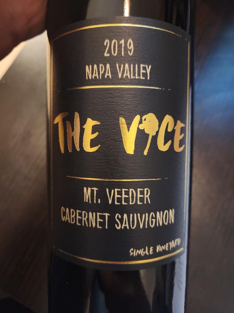 2019 The Vice Cabernet Sauvignon The Bootleggers Usa California Napa Valley Mt Veeder