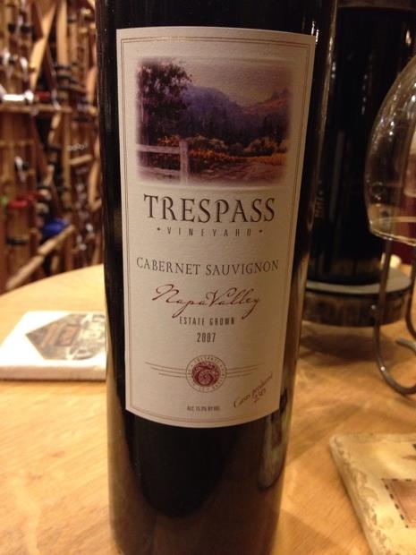 2007 Trespass Vineyard Cabernet Sauvignon Usa California Napa Valley Cellartracker