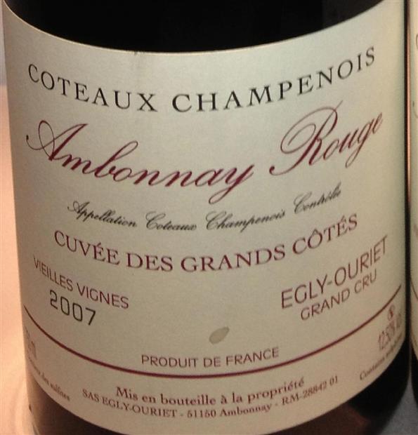2020 Egly-Ouriet Coteaux Champenois Cuvée des Grands Côtés