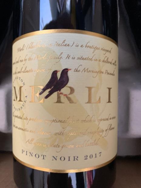 2016 Merli Pinot Noir, Australia, Victoria, Port Phillip, Mornington ...