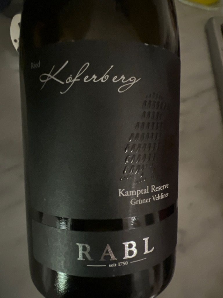 2020 Rabl Grüner Veltliner Reserve Alte Reben Käferberg, Austria ...