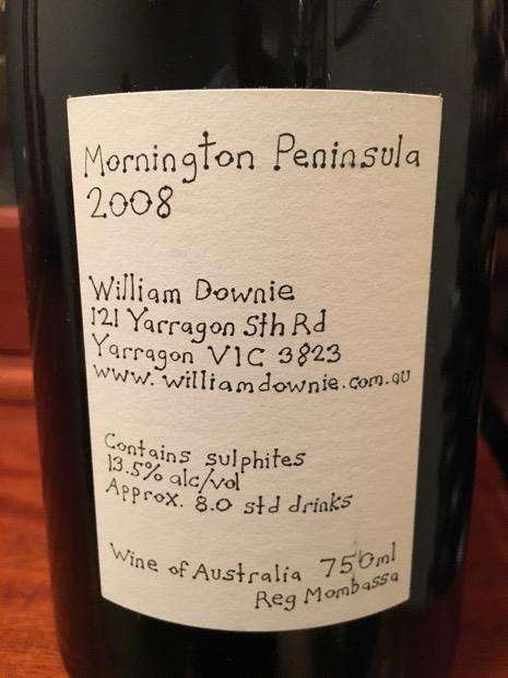 2008 William Downie Pinot Noir Mornington Peninsula, Australia 