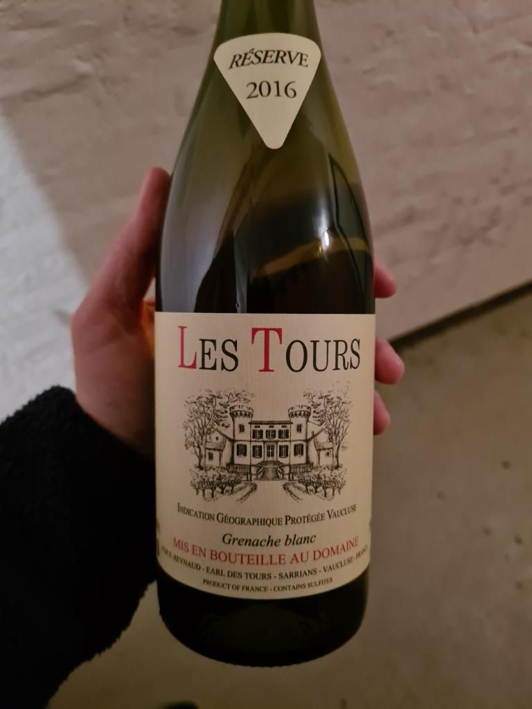 2019 Domaine des Tours Grenache Blanc Vaucluse Les Tours