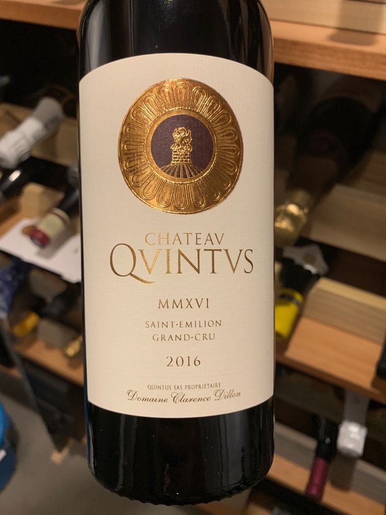 2016 Château Quintus, France, Bordeaux, Libournais, St. Émilion Grand