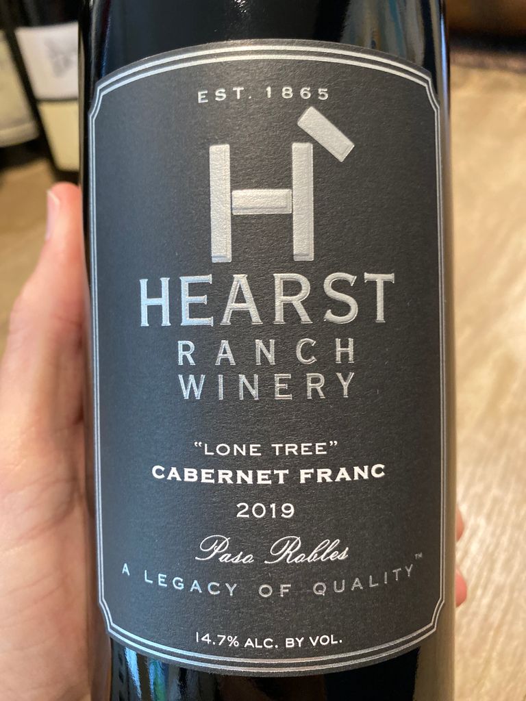 2019 Hearst Ranch Winery Cabernet Franc Lone Tree, USA, California ...