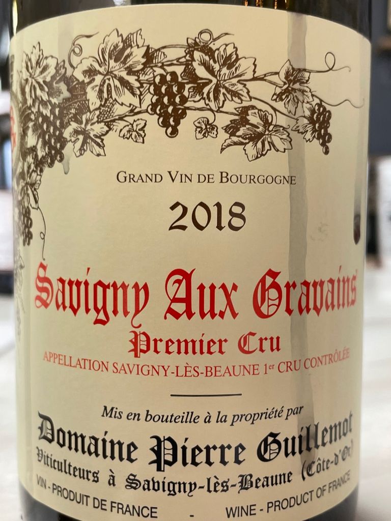 2020 Domaine Pierre Guillemot Savigny-lès-Beaune 1er Cru Les Gravains ...