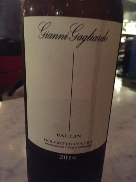 2016 Gianni Gagliardo Dolcetto d'Alba Paulin, Italy, Piedmont, Alba ...