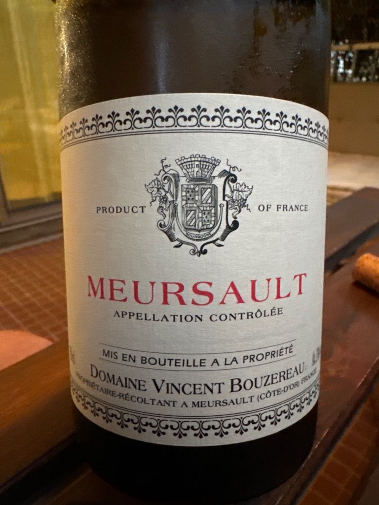 2022 Vincent Bouzereau Meursault - CellarTracker