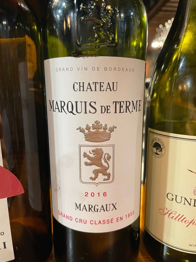 CellarTracker de Château 2016 Terme - Marquis
