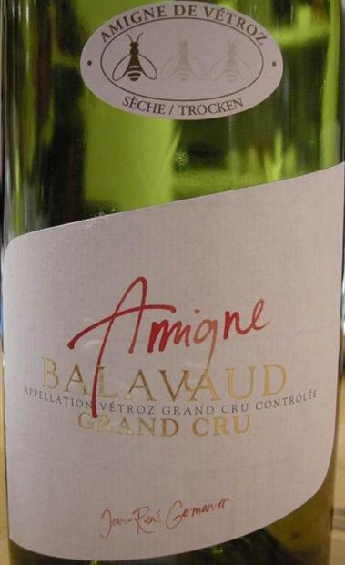 2014 Jean-René Germanier Amigne Grand Cru Balavaud, Switzerland, Valais ...