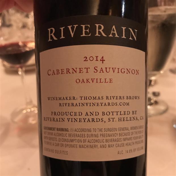 2014 Riverain Sauvignon Tench Vineyard, USA, California, Napa