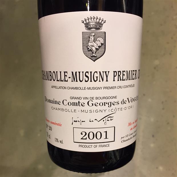 2001 Domaine Comte Georges de Vogüé Chambolle-Musigny 1er Cru