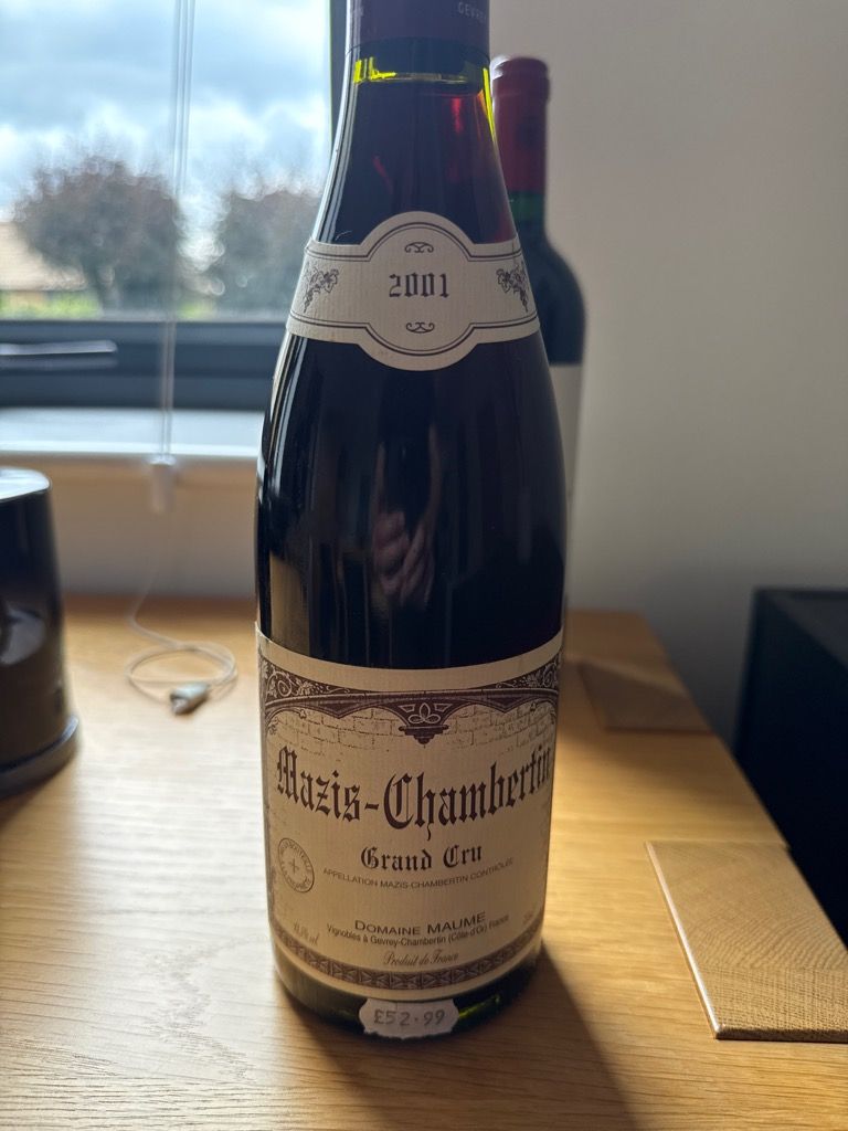 Mazis-Chambertin 2000 Grand Cru 空瓶 2000 Domaine Maume Mazis-Chambertin - CellarTracker