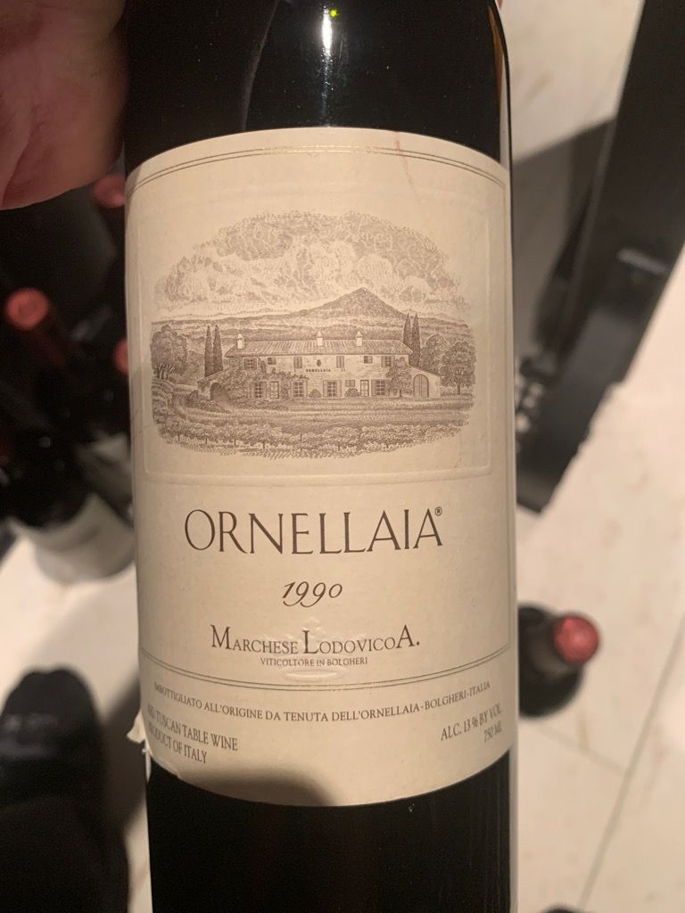未開栓　オルネッライア 1994 VINO DA TAVOLA 750ml 1993 Tenuta dell'Ornellaia Ornellaia Vino da Tavola - CellarTracker