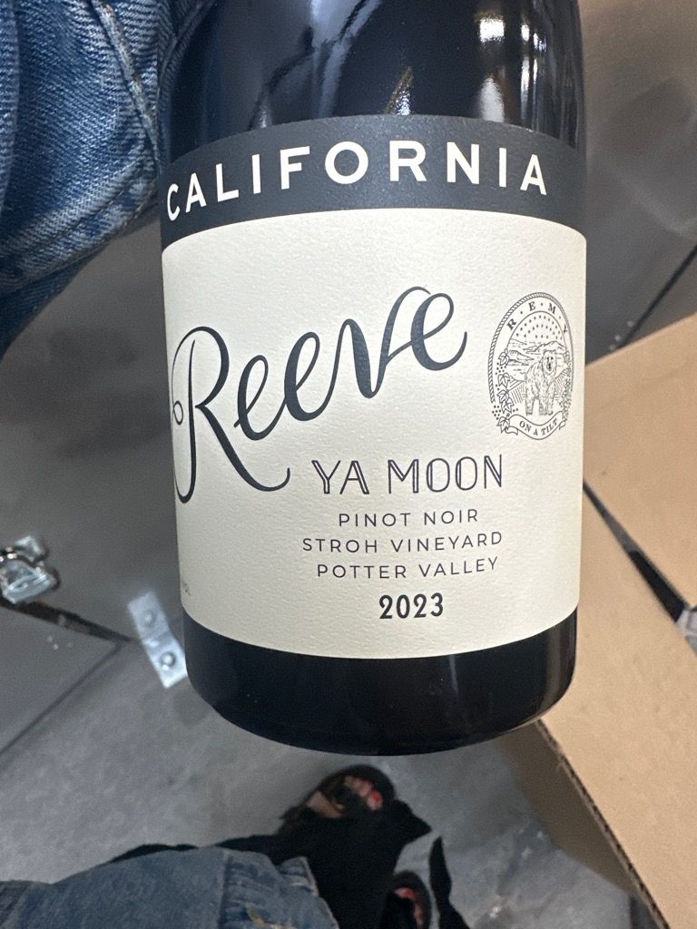 2023 Reeve Wines Pinot Noir Ya Moon Stroh Vineyard, USA, California ...