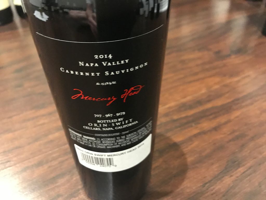 2014 Orin Swift Cabernet Sauvignon Mercury Head - CellarTracker