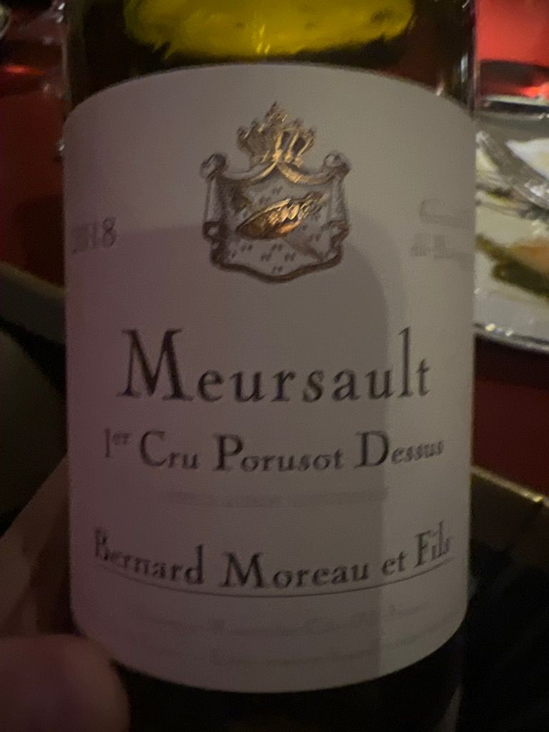 2022 Alex Moreau Meursault 1er Cru Porusot Dessus