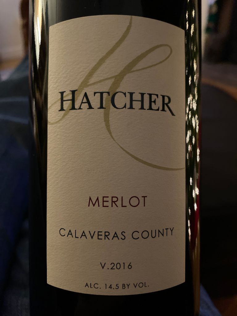 2018 Hatcher Winery Merlot, USA, California, Sierra Foothills