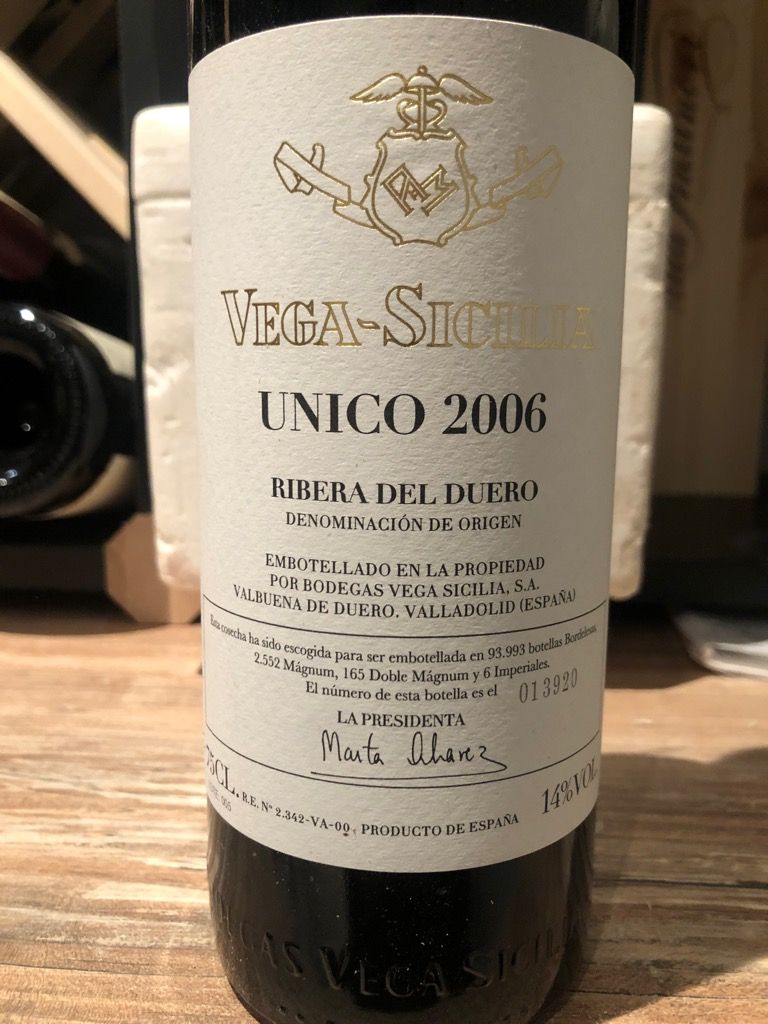 ワイン Vega Sicilia Unico 1980 Ribera del Duero 1980 Vega Sicilia Único Ribera Del Duero tinto