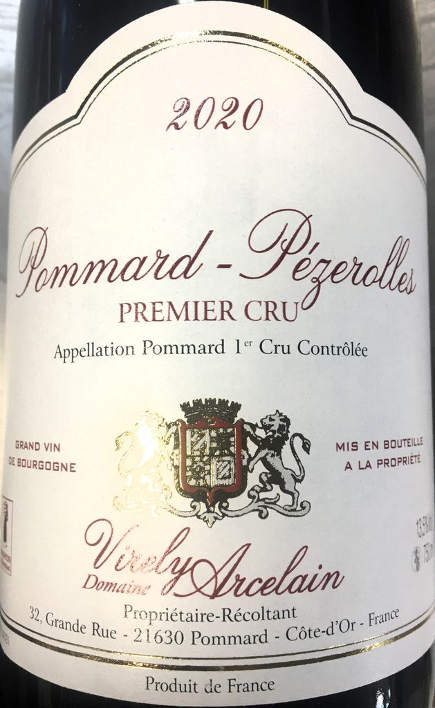 2018 Domaine Virely Arcelain Pommard 1er Cru Pommard - Pezerolles