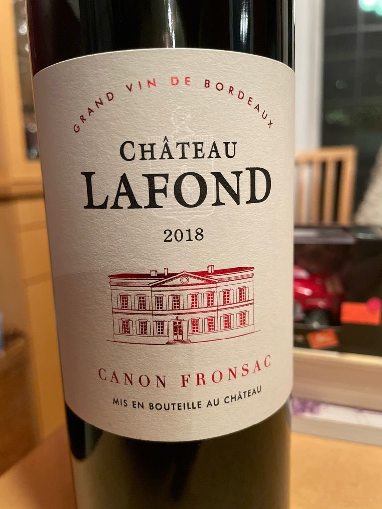 2018 Château Lafond, France, Bordeaux, Libournais, CanonFronsac