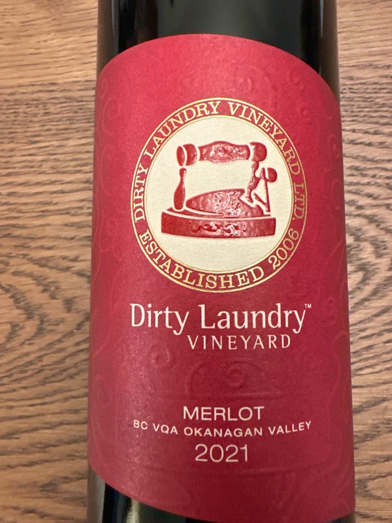 2021 Merlot  Dirty Laundry Vineyard