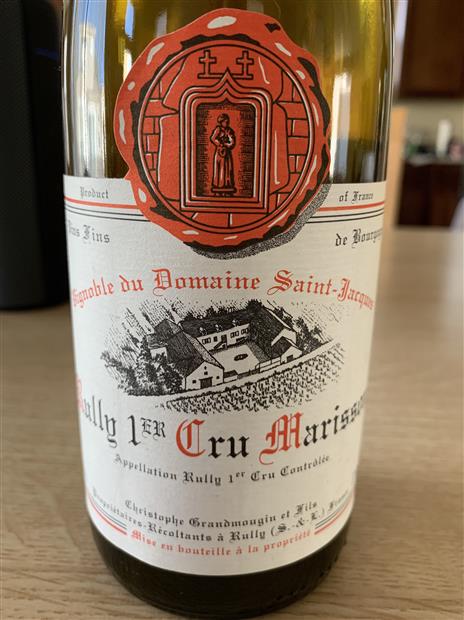 A. 2021 2021 Grésigny Cru Rully1er 白ワインJacqueson et CellarTracker - Blanc Cru 1er Rully Villaine de P. ワイン