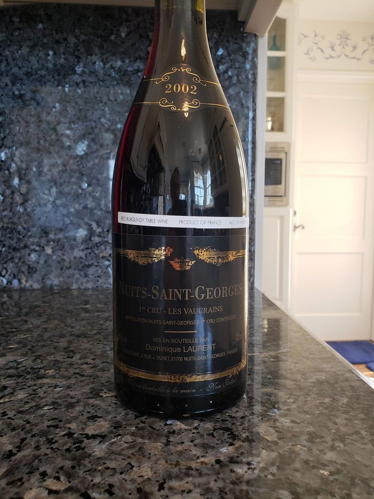 2002 Dominique Laurent Nuits St. Georges 1er Cru Les Vaucrains, France ...