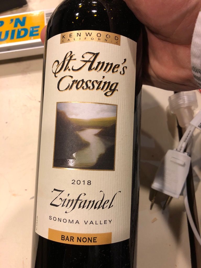 2018 St. Anne's Crossing Zinfandel Bar None, USA, California, Sonoma