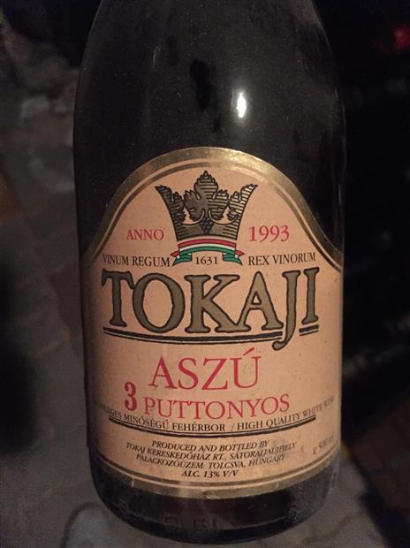 TOKAJI ASZU 3 PUTTONYOS 1993