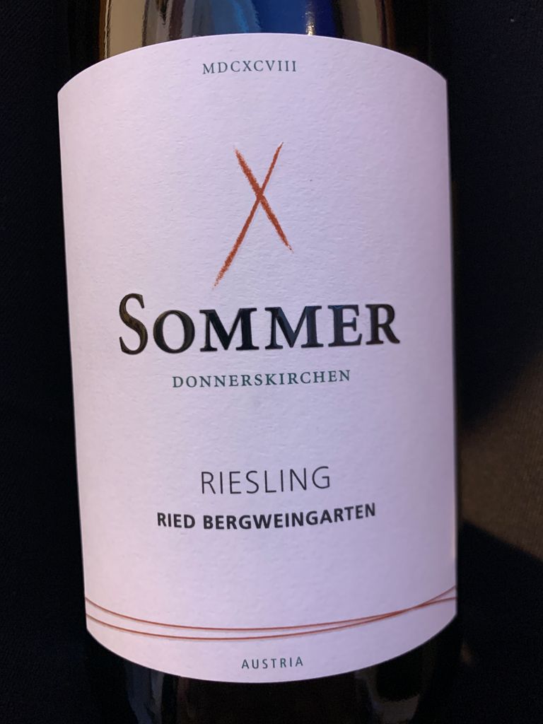 2019 Sommer Riesling Ried Bergweingarten, Austria, Burgenland ...