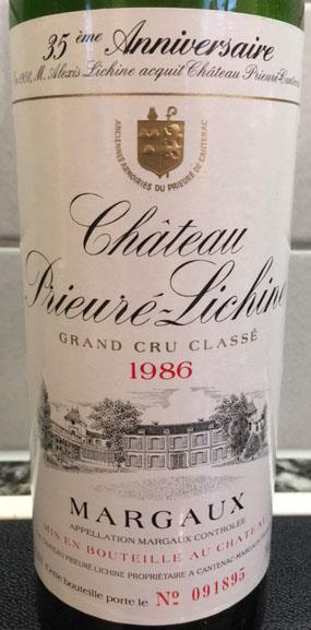 Chateau Prieure Lichine 1985 French Red Wine - Enjoy Wine