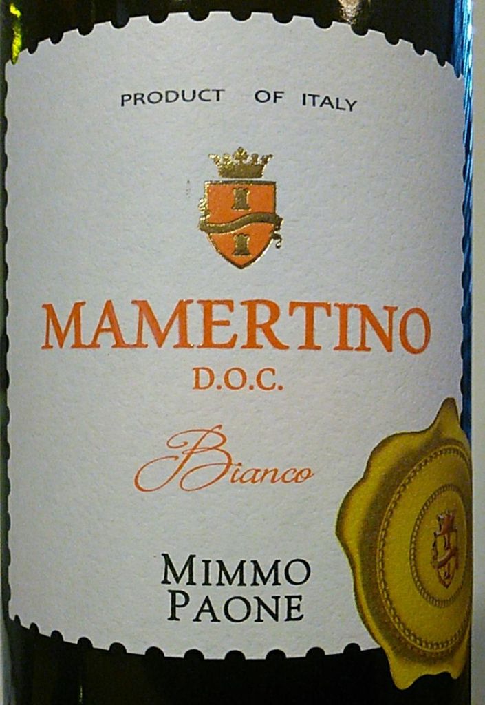 2020 Mimmo Paone Mamertino Bianco, Italy, Sicily, Mamertino - CellarTracker