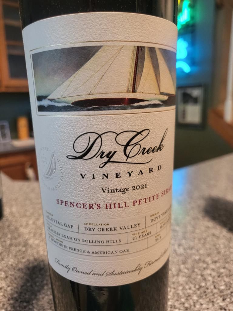 2020 Dry Creek Vineyard Petite Sirah Spencer's Hill, USA, California ...