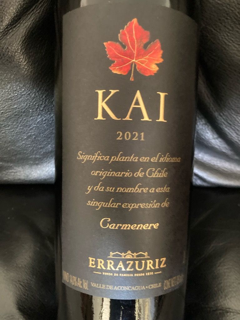 エラスリズ カイ カルメネール 2021 750ml 2021 Errazuriz Carménère Kai - CellarTracker