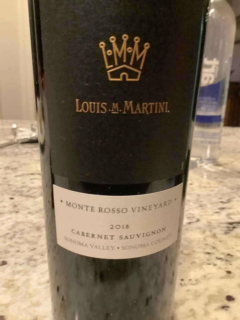 2018 Louis M. Martini Cabernet Sauvignon Monte Rosso Vineyard, USA ...