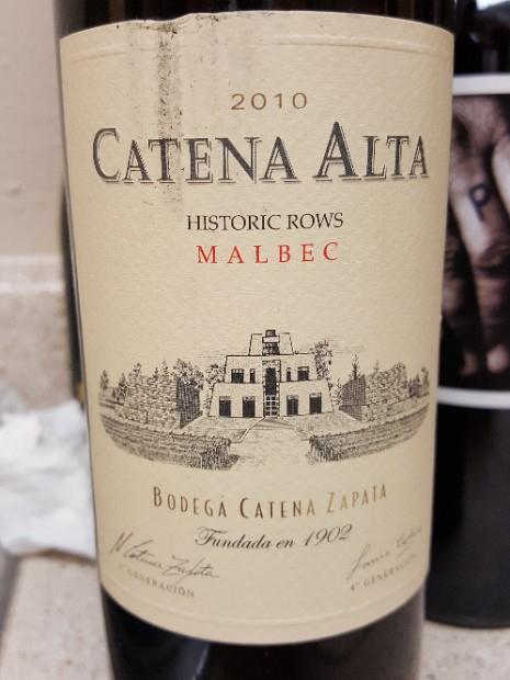 2010 Bodega Catena Zapata Malbec Catena Alta Historic Rows