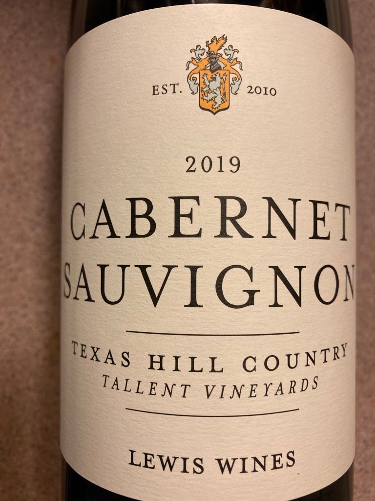 2019 Lewis Wines Sauvignon Tallent Vineyard, USA, Texas, Texas