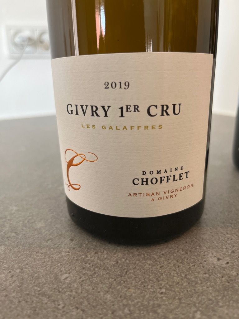 2020 Domaine Chofflet Givry 1er Cru Les Galaffres Blanc, France ...