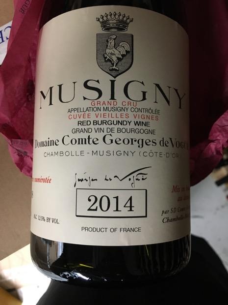 2011 Domaine Comte Georges de Vogüé Musigny Cuvée Vieilles