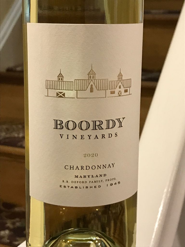 2020 Boordy Vineyards Chardonnay Landmark Series, USA, Maryland