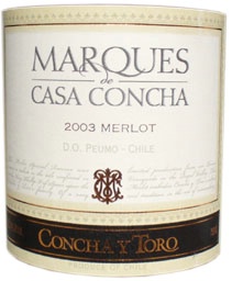 Banfi vintners concha marq Merlot 03 750ml /12 (082734311348)