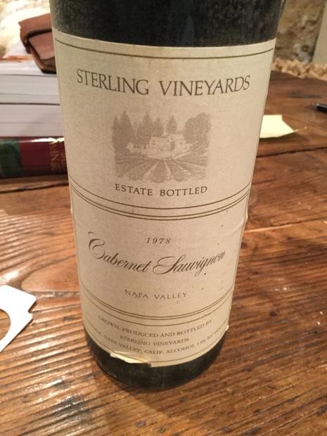 1978 Sterling Vineyards Cabernet Sauvignon Napa Valley - CellarTracker
