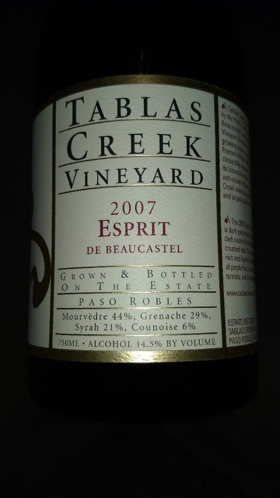 2007 Tablas Creek Mourvèdre Paso Robles Vineyard, USA, California